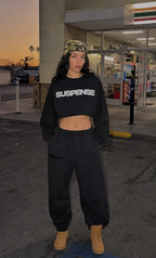 Suspense cropped longsleeve Black