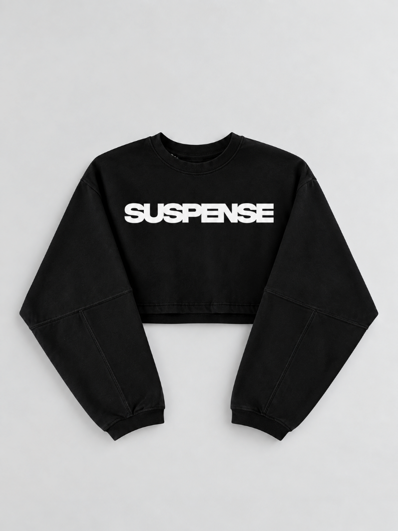 Suspense cropped longsleeve Black