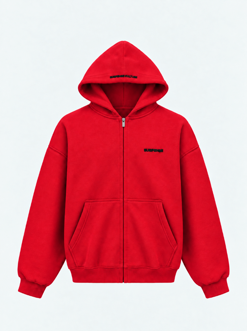 Suspense Off Duty zipper Red